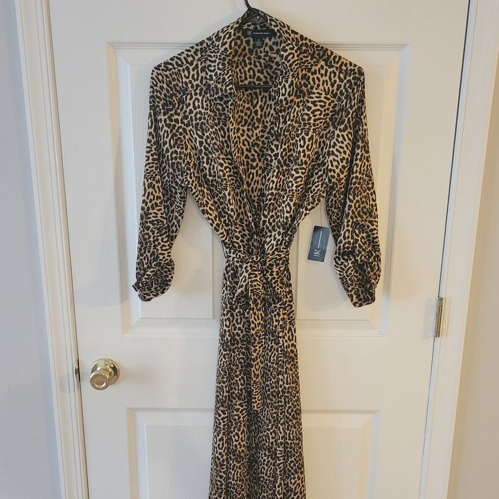 Inc Long Leopard Dress